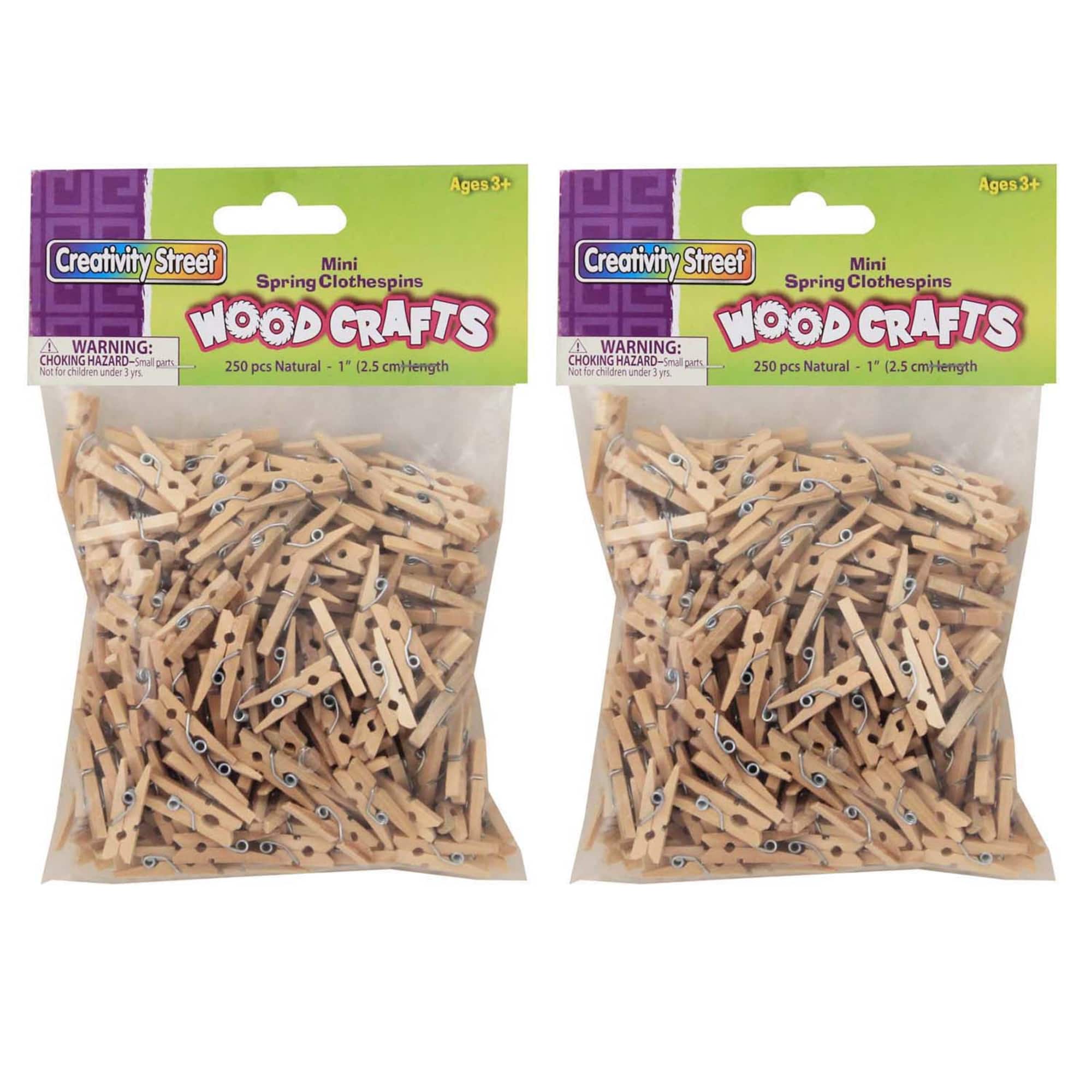 Creativity Street® Mini Spring Clothespins, 2 Packs of 250